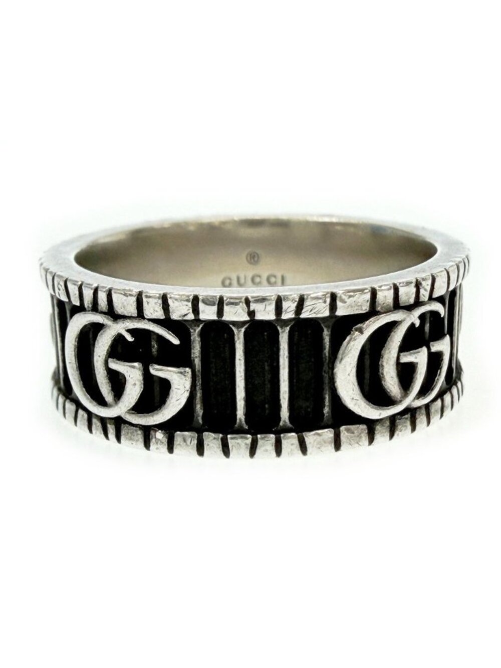 Gucci Silver GG Marmont Ring